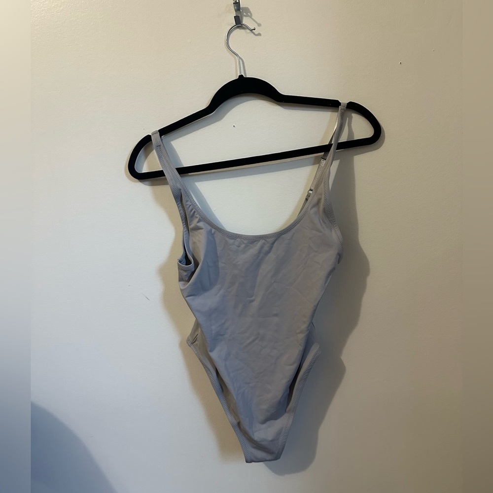 SKIMS gray bathing suit